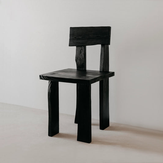 Shop Ebony Stained Pine Wabi Sabi Style Chair